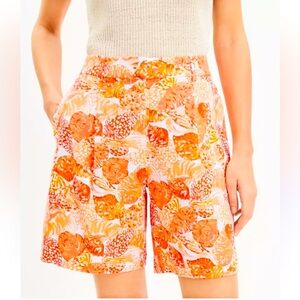 New Loft Payton Shorts in Seashells Linen Blend size 12